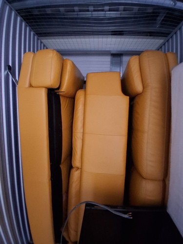 Two mustard 3 - mustard, seater