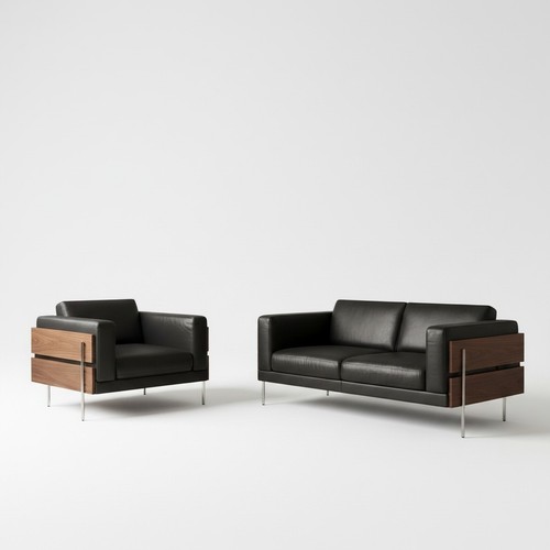 Robin day forum black leather - day,
