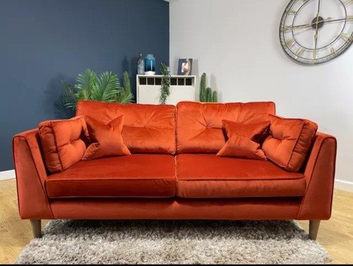 Crushed velvet orange two - crushed,