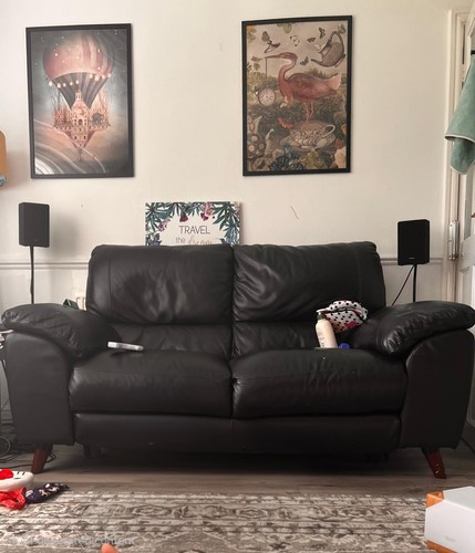 Leather electric recliner sofa - electric,