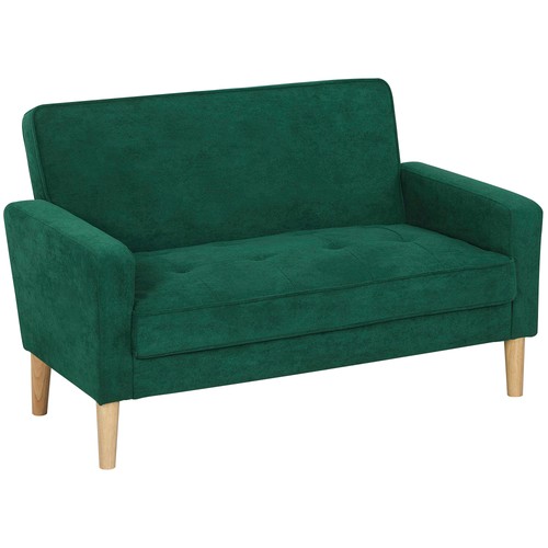 Two seater velvet feel sofa - two-seater,