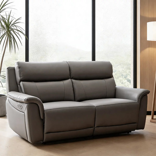 Oscar grey leather power - grey,