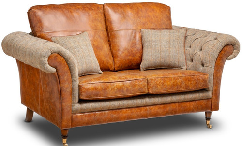 Two seater sofa vintage tan - sofa,