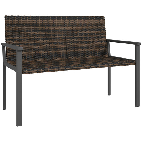 Garden bench 120cm mixed brown - mixed,